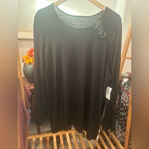 NWT Torrid Super Soft Black knit long sleeve shirt. Size 3X